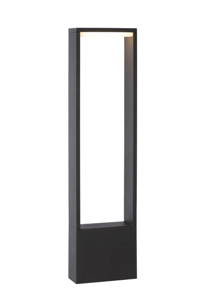 Lucide GOA LED sokkellamp 10W 3000K IP54 Donkergrijs buitenverlichting tuin