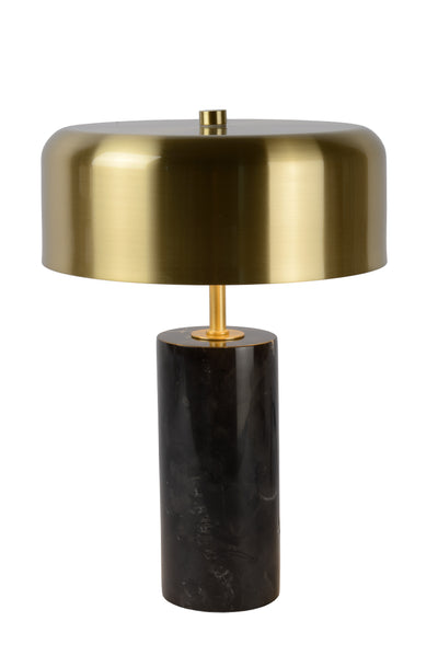 Lucide MIRASOL modern bordslampa Ø25cm Svart marmor metall, 3xG9 socklar, dimbar med strömbrytare på kabel, IP20