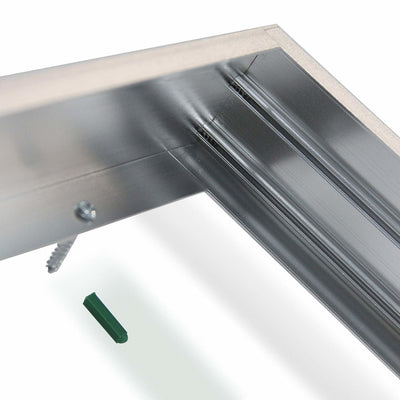 LCB LED panel ytmonteringsram 120x60cm Silver aluminium 5cm höjd med skruvar IP20 CE RoHS