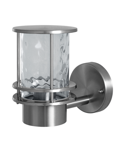 Ledvance ENDURA Classic Post Up E27 buitenwandlamp, roestvrijstalen behuizing, heldere glazen diffuser, IP44