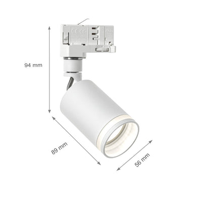 Spectrum MADARA MINI RING II 3-Phasen Stromschienenspot, GU10 Fassung, 250V, IP20, Weißes Aluminiumgehäuse