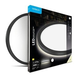 Modee LED plafondlamp rond Zwart 22W 3000 lumen 4000K D420x28mm