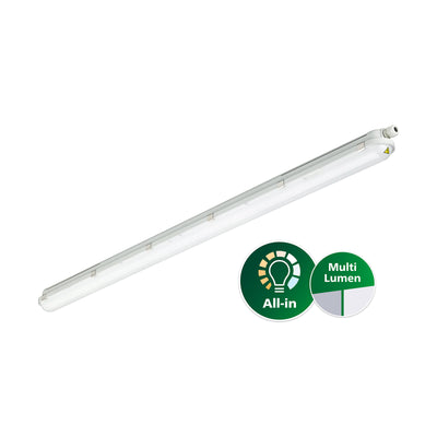 Philips CoreLine WT120C G2 LED waterdichte armatuur 25W-43W 4000K 3700-6000 lumen IP65 IK08 1515mm Grijs