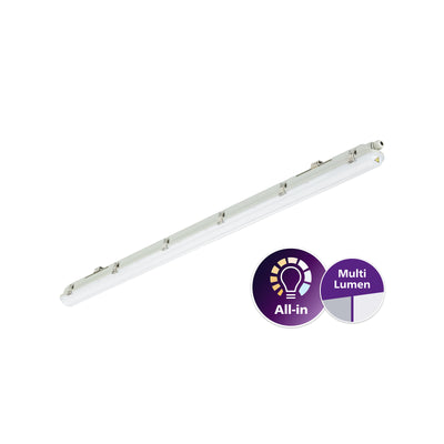 Philips WT065C LED vandtæt lampe 30-53W 4000K 4100-6800 lumen IP65 IK08 1507mm Grå