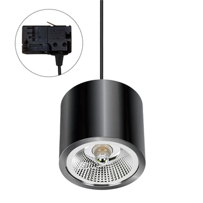 Spectrum LED 3-Phasen Stromschienenstrahler AR111 GU10 Schwarz, IP20 Aluminiumgehäuse, Innenmontage