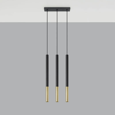 Sollux Lighting Lampada a sospensione LED Nero Oro MOZAICA, 3 x portalampada G9, IP20, Alluminio, CE RoHS