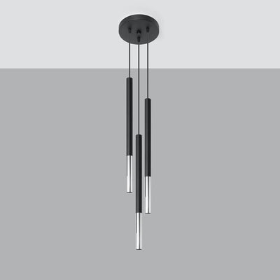 Sollux Lighting LED hanglamp MOZAICA 3xG9 fittingen, Zwart Chroom, Aluminium, IP20, CE RoHS