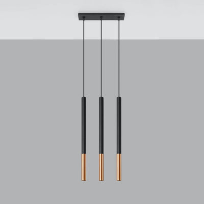 Sollux Lighting LED hanglamp MOZAICA Zwart Koper, 3xG9, 220-240V, IP20, Aluminium, CE RoHS