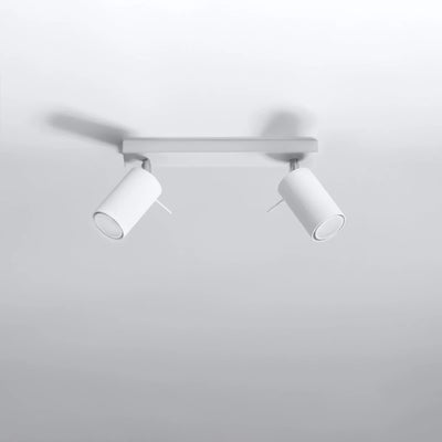 Sollux Lighting LED Deckenstrahler weiß RING, 2x GU10 Fassung, IP20, Aluminium matt gold messing, CE RoHS