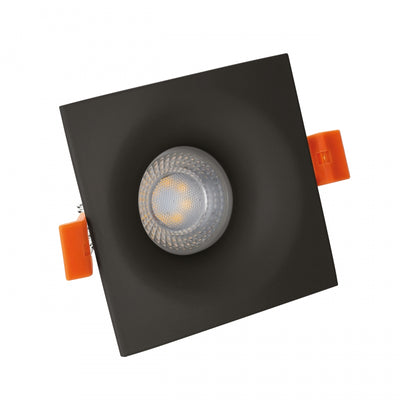Luminaria empotrada LED Spectrum FIALE V GU10 Negra, 85x85mm, IP20, 250V, carcasa de aluminio
