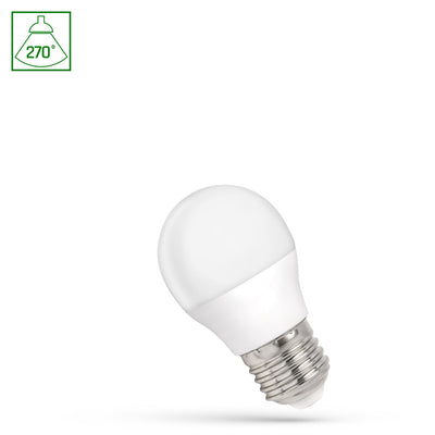 LED lamp G45 E27 1W warm wit 3000K van Spectrum voor sfeervolle binnenverlichting met 90 lumen en 270° stralingshoek