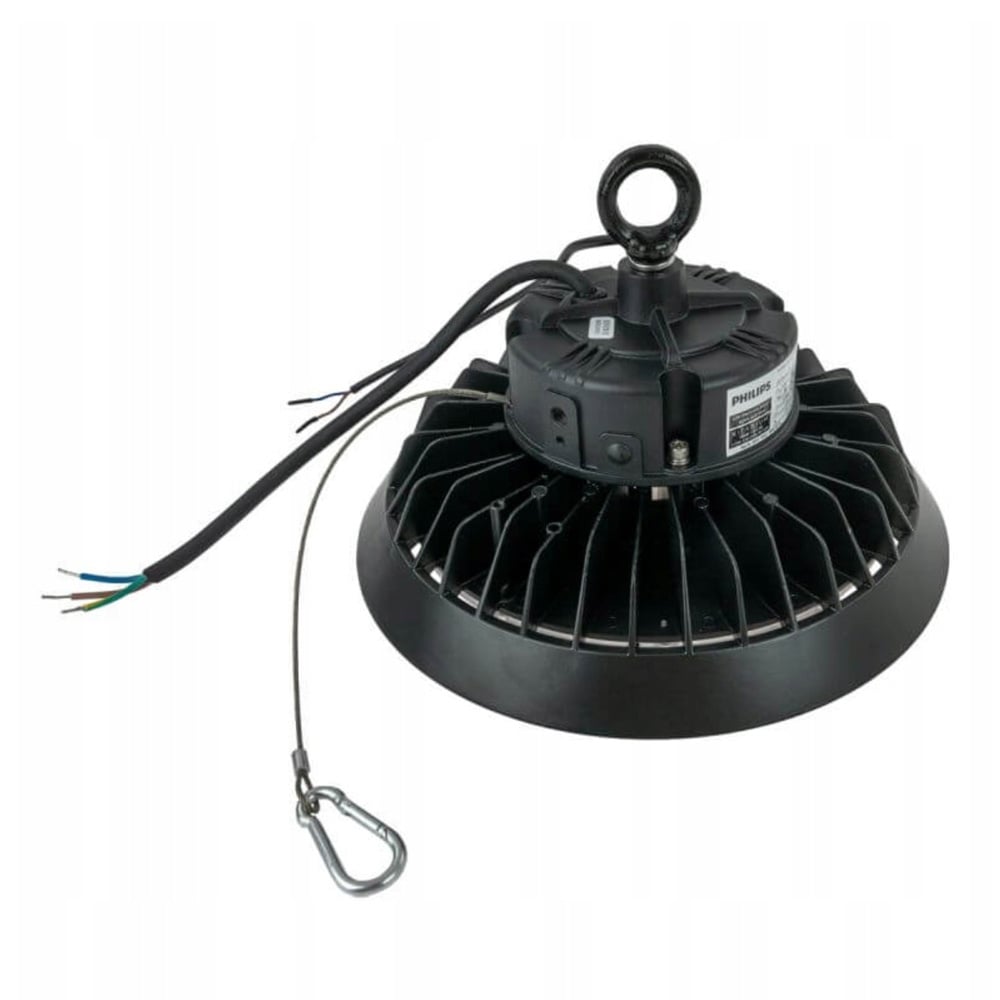 Tsong LED High Bay UFO 100W 15000 lumen 1-10V dimbar 3000K CRI 80 Philips Chip IP20 CE RoHS Svart