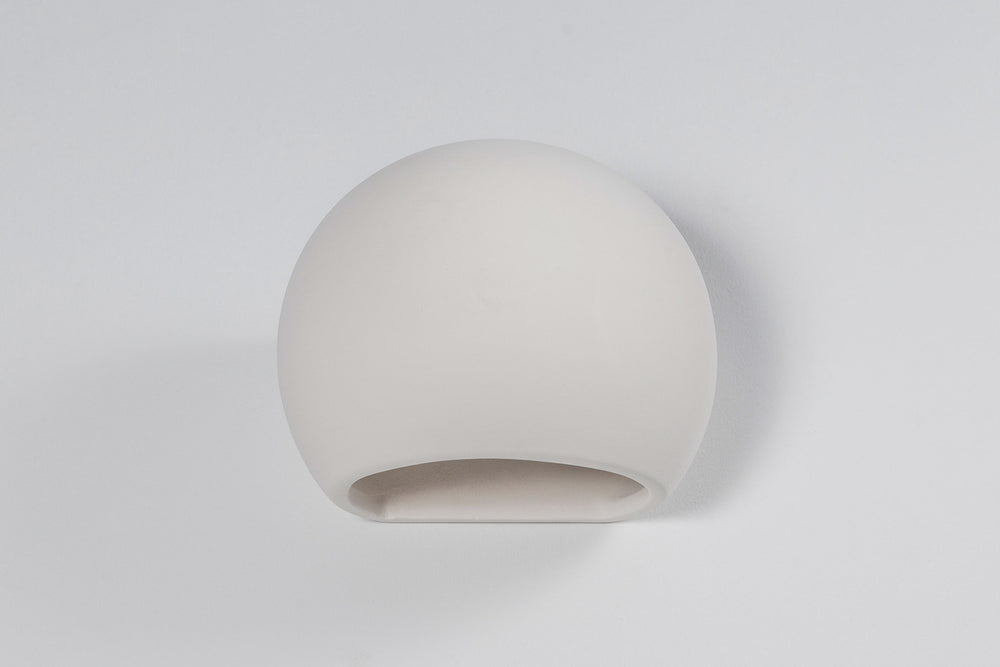 Sollux Lighting keramische wandlamp globe wit E27 fitting 60W LED compatibel