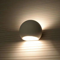 Sollux Lighting keramische wandlamp globe wit E27 fitting 60W LED compatibel