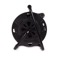 Kabelhaspel 15m - 4-voudig met randaarde -  3x1.5mm2 - zwart 