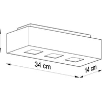 Plafondspot MONO 3 wit