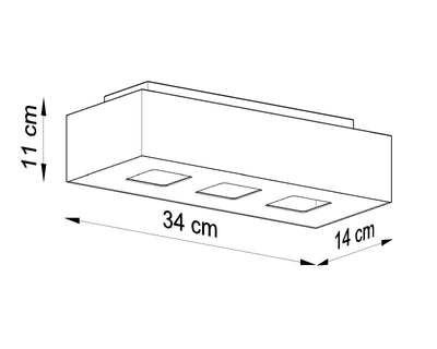 Plafondspot MONO 3 wit