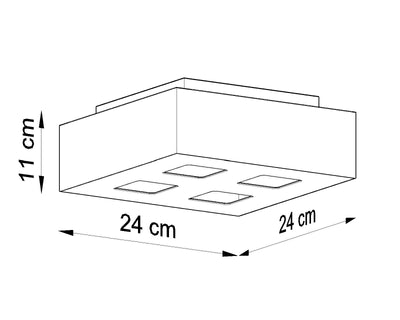 Plafondspot MONO 4 wit