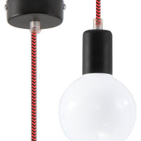 Hanglamp EDISON zwart&red