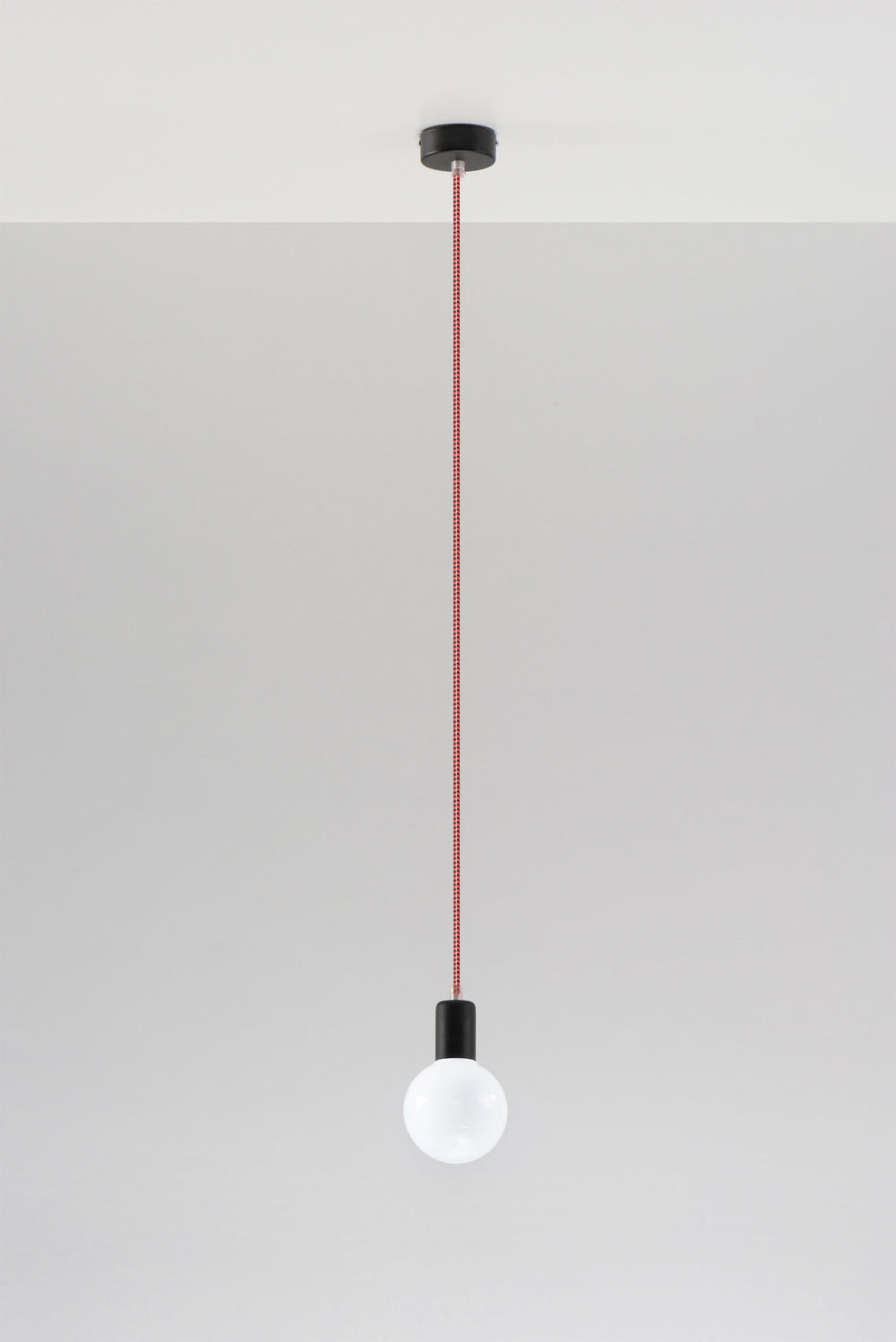 Hanglamp EDISON zwart&red