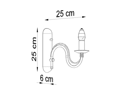 Wandlamp MINERWA zwart
