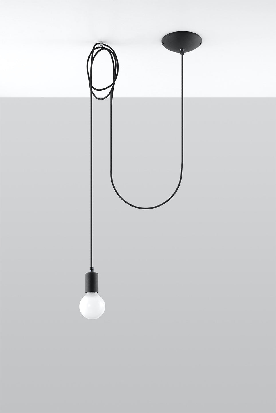 Hanglamp EDISON 1 zwart