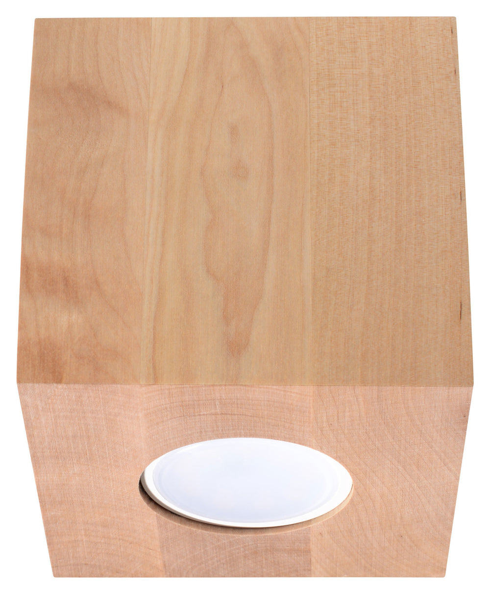 Plafondspot QUAD natuurlijk hout