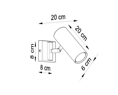 Wandlamp DIREZIONE zwart