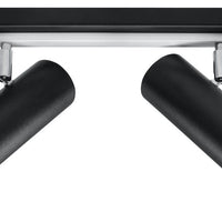 LED Plafondspot zwart zilver DIREZIONE - 2 x GU10 aansluiting