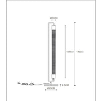 Lucide CALIXT floor lamp, 2xE27 sockets, 220-240V, dimmable, Black metal, modern design, IP20, 1300mm height