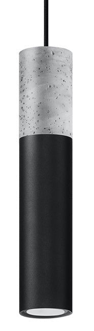 LED Hanglamp zwart beton BORGIO - 1 x GU10 aansluiting