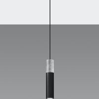 LED Hanglamp zwart beton BORGIO - 1 x GU10 aansluiting