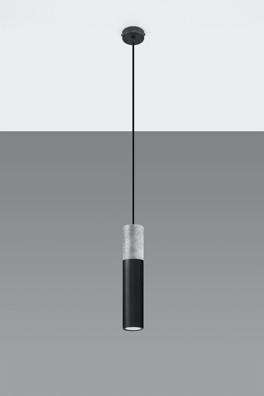LED Hanglamp zwart beton BORGIO - 1 x GU10 aansluiting