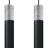 LED Hanglamp zwart beton BORGIO - 2 x GU10 aansluiting