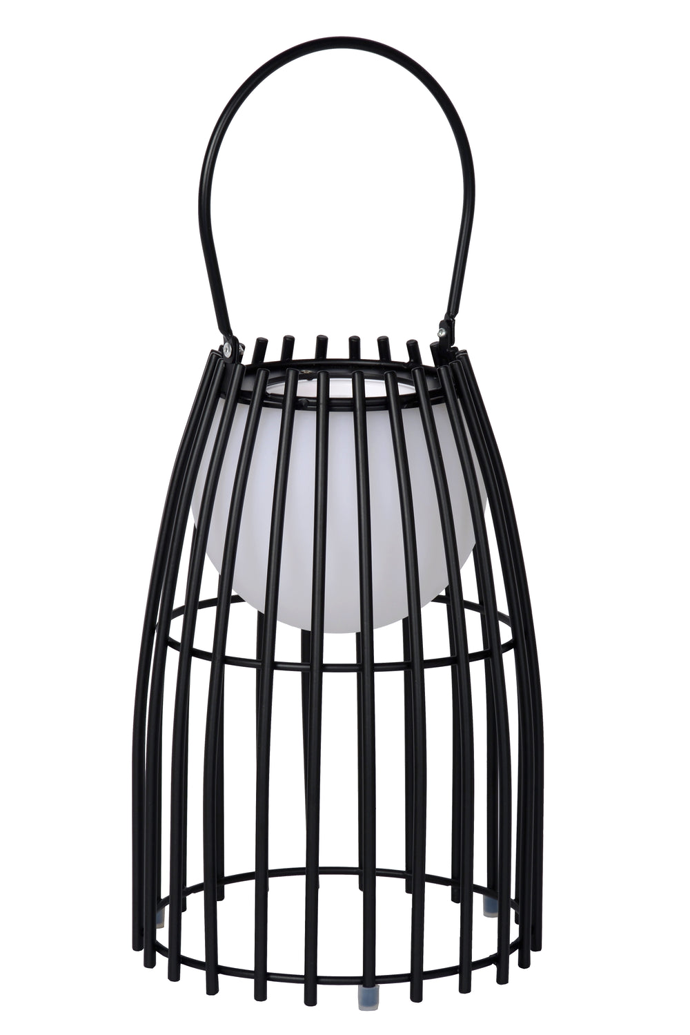 Lampe de table LED rechargeable Lucide FJARA, dim to warm 2800K-3200K, IP44 intérieur extérieur Noir ×17,5cm