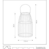 Lucide FJARA uppladdningsbar LED-bordslampa, dim to warm 2800K-3200K, IP44 utomhus inomhus Svart Ø17,5cm