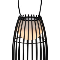 Lucide FJARA uppladdningsbar LED-bordslampa, dim to warm 2800K-3200K, IP44 utomhus inomhus Svart Ø17,5cm