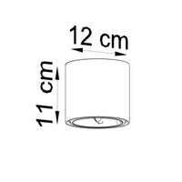 Plafondspot TIUBE grijs 