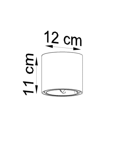 Plafondspot TIUBE grijs 