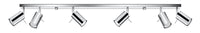 LED Plafondspot chrome RING - 6 x GU10 aansluiting