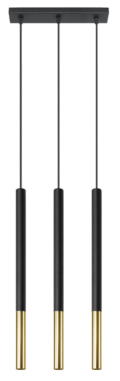 LED Hanglamp zwart goud MOZAICA - 3 x G9 aansluiting