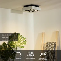 Lucide XIRAX foco de techo LED, 4x5W GU10, regulable de cálido 2200K-3000K, IP20, cuadrado de aluminio Blanco