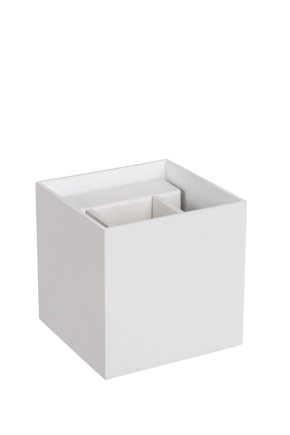 Applique murale LED Lucide XIO, dimmable G9 4W 2700K, angle de faisceau réglable, carré aluminium Blanc, IP20