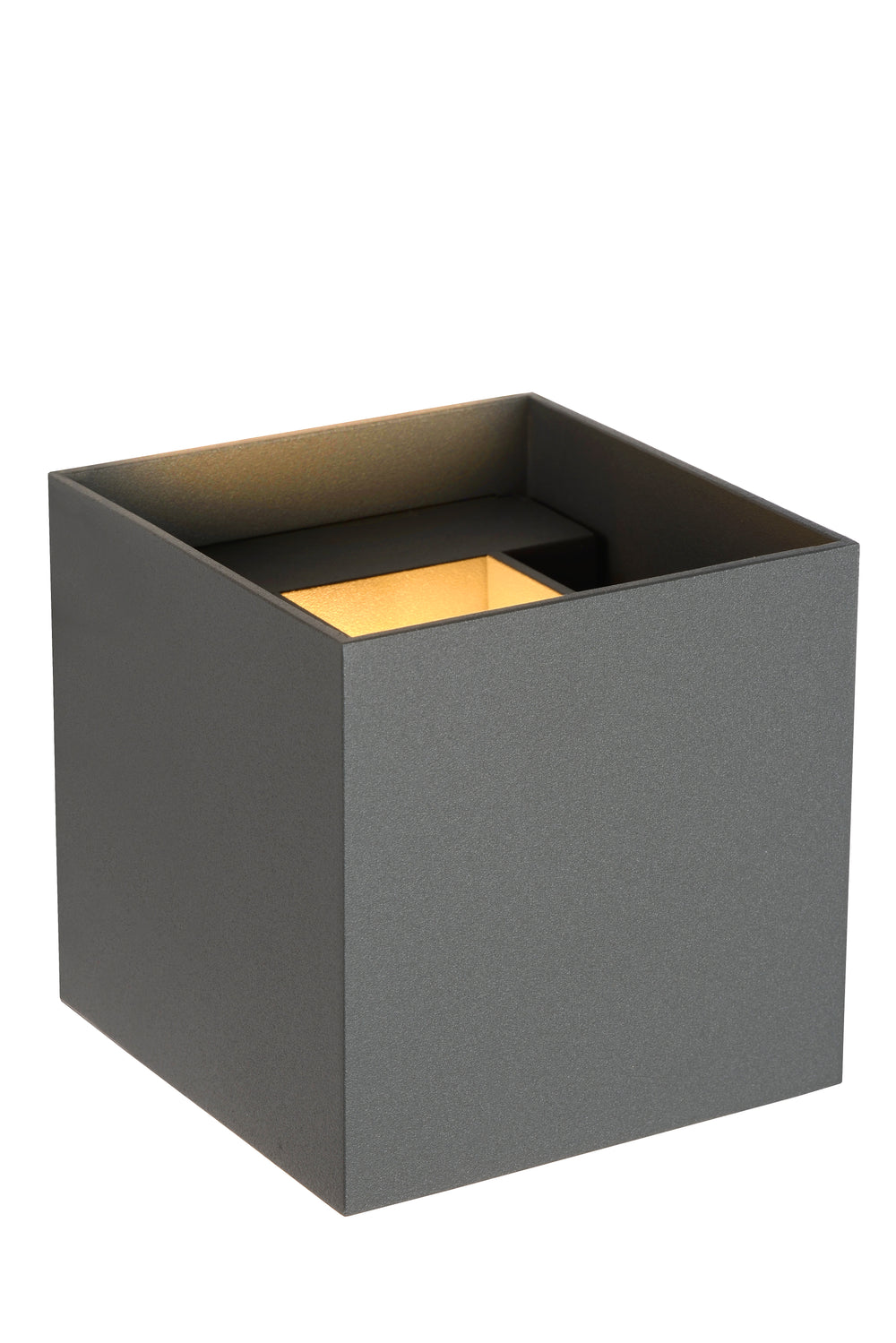 Lucide XIO LED wall light, dimmable G9 1x4W 2700K, adjustable beam angle, Dark Grey, modern square design