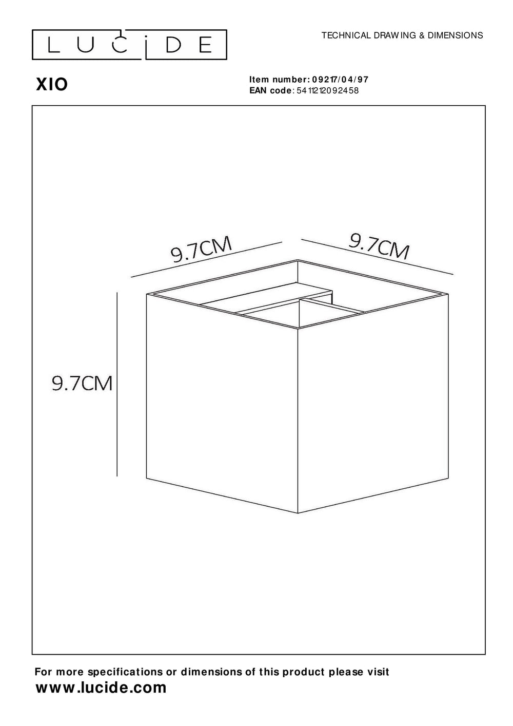 Lucide XIO applique murale LED dimmable G9 1x4W 2700K faisceau réglable IP20 aluminium brun rouille