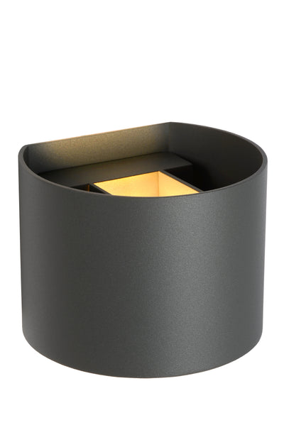 Lucide XIO LED wandlamp, dimbaar G9 3.5W 2700K, verstelbare lichtbundel, Donkergrijs modern aluminium