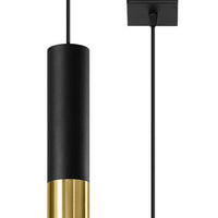 LED Hanglamp zwart goud LOOPEZ - 1 x GU10 aansluiting