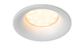 Spot encastré de salle de bain Lucide ZIVA LED, douille GU10, IP44, aluminium rond, Blanc Sable, Ø84mm