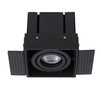 Lucide TRIMLESS faretto quadrato da incasso, 1xGU10, max 50W, dimmerabile, IP20, alluminio Nero Sabbia