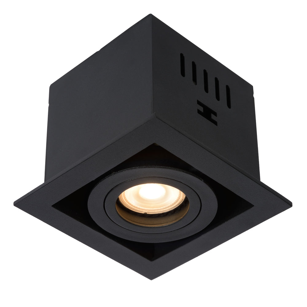 Spot encastré LED Lucide CHIMNEY, 1xGU10, dimmable, 50W max, 220-240V, IP20, Aluminium noir